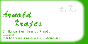 arnold krajcs business card